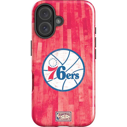 NBA Philadelphia 76ers Hardwood Classics iPhone 16 Plus Impact Case